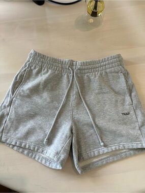 Aritzia TNA Mid Thigh Fleece Sweat Shorts - Grey